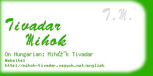 tivadar mihok business card